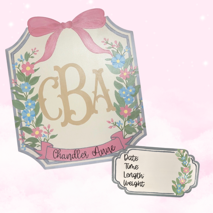 Floral Baby Door Hanger