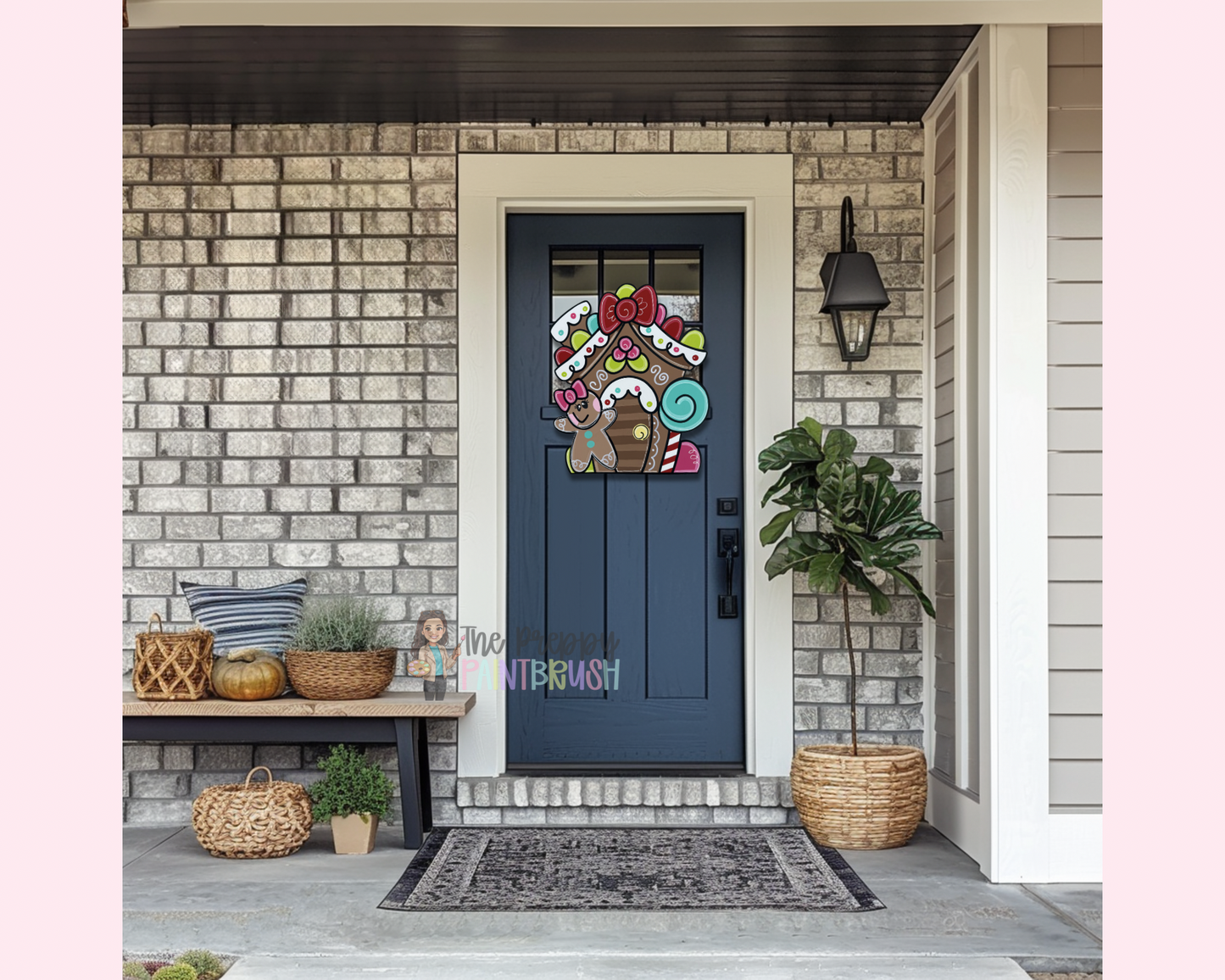 Gingerbread House Door Hanger