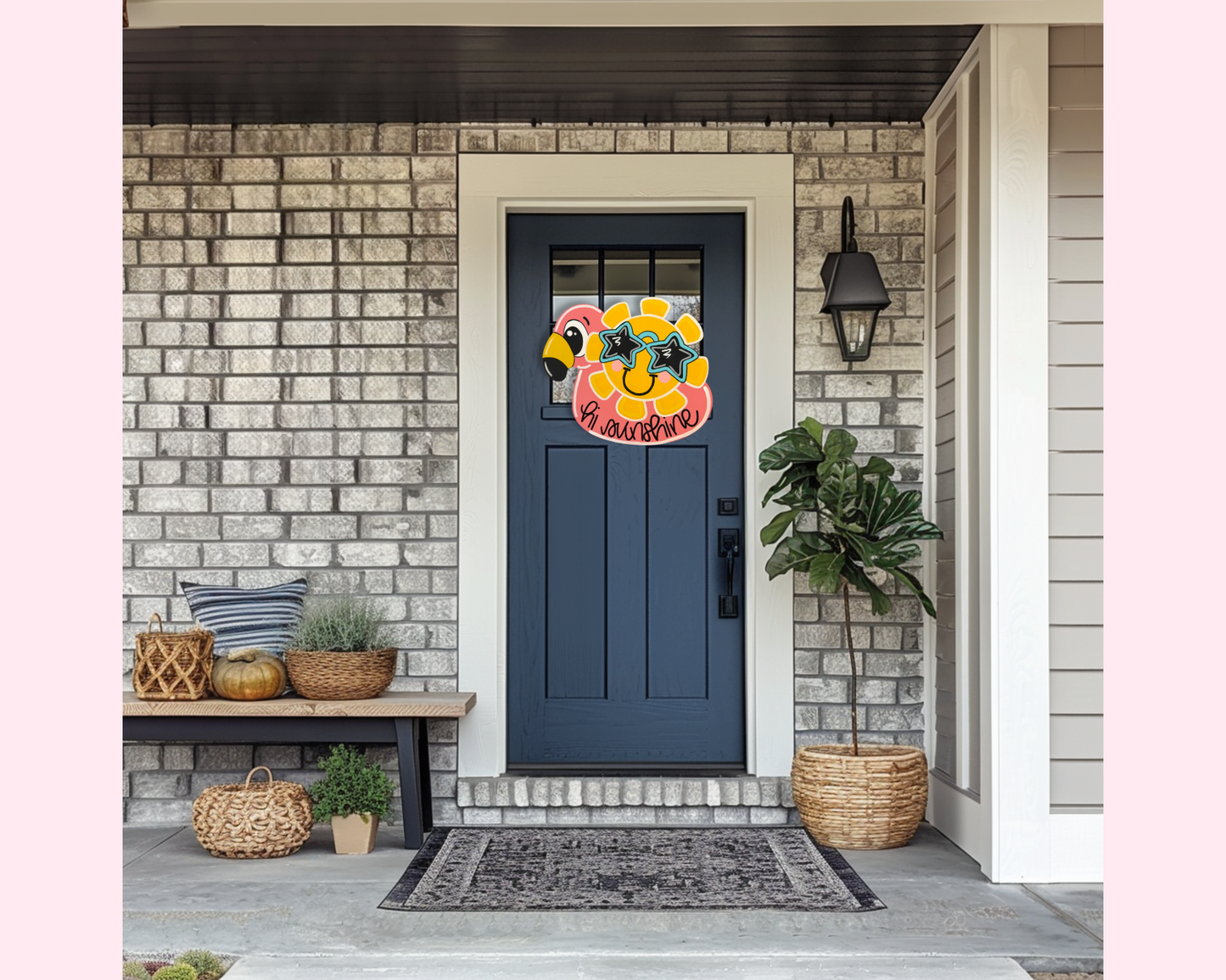Flamingo Floatie Door Hanger